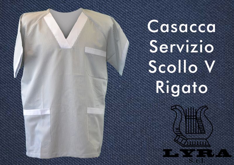 Casacca scollo a V rigata Lyra