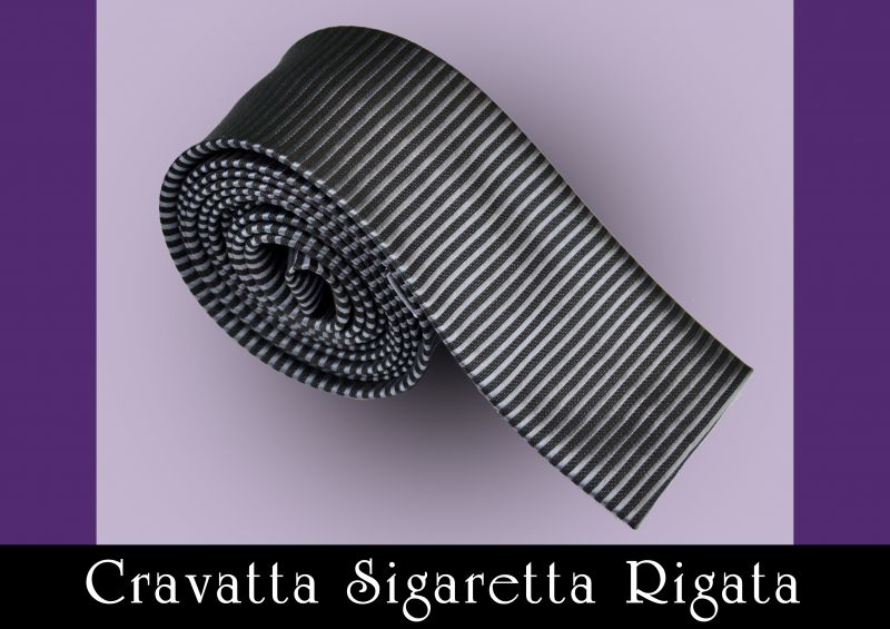 Cravatta sigaretta rigata Lyra