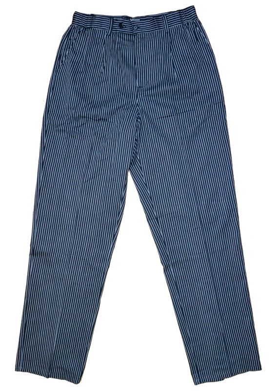 Pantalone gessato con zip Lyra