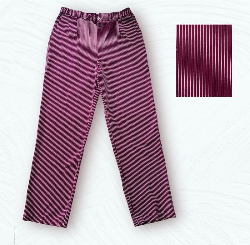 Pantalone gessato con zip Lyra