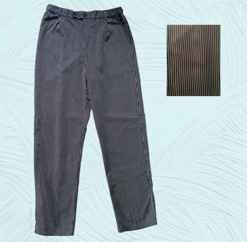 Pantalone gessato con zip Lyra